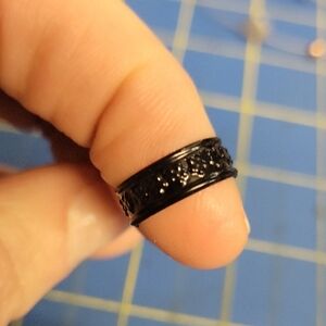 Black Band Size 4 Adjustable Ring